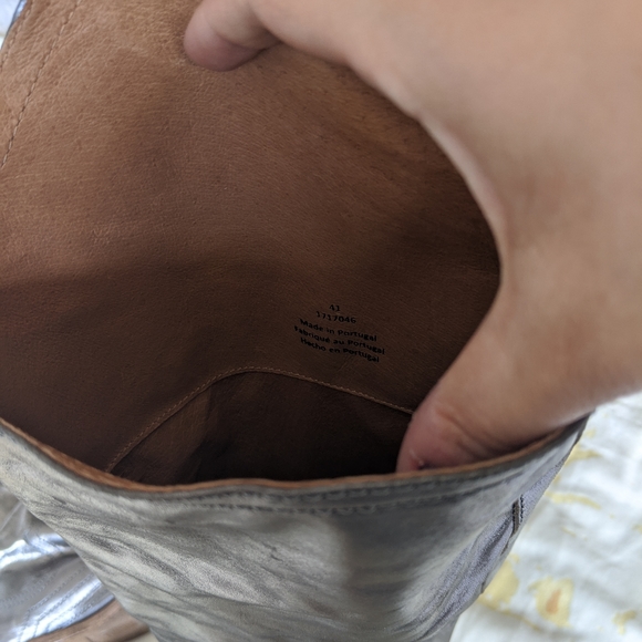 Free People Silver Leather Riding Boots size 10 - Picture 4 of 5